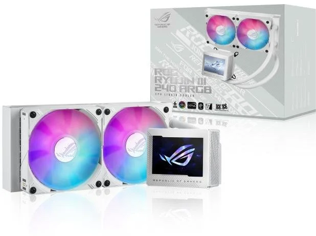 Фото: Система рідинного охолодження ASUS ROG Ryujin III 240 ARGB White Edition (90RC00K2-M0UAY0) № 10 | KTC