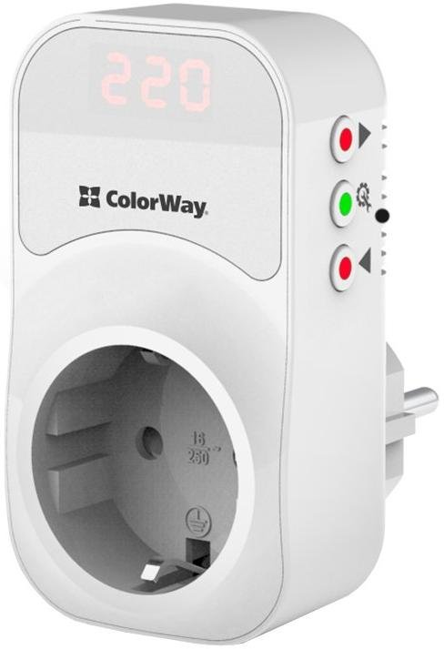 Мережевий фільтр ColorWay DS1 White (CW-VR16-01D)