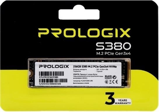 SSD-накопичувач ProLogix S380 2280 PCIe 3.0 x4 NVMe 256GB (PRO256GS380)