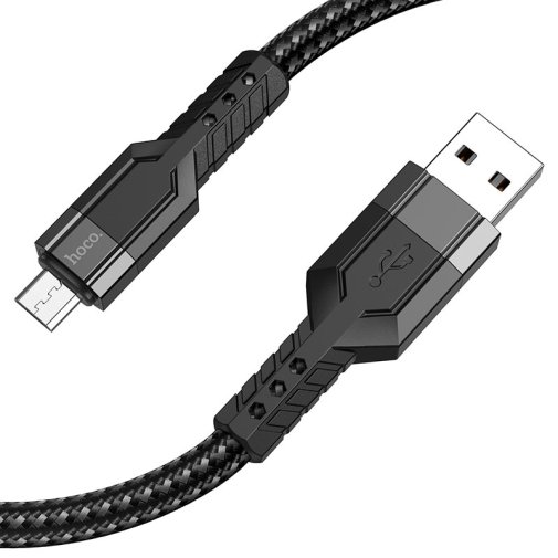 Кабель Hoco U110 2.4A AM / Micro USB 1.2m Black (6931474770585)