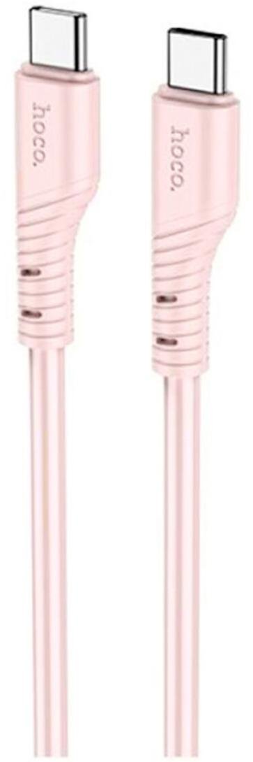 Кабель Hoco X97 Crystal Color 60W Type-C/Type-C 1m Light Pink (6931474799944)