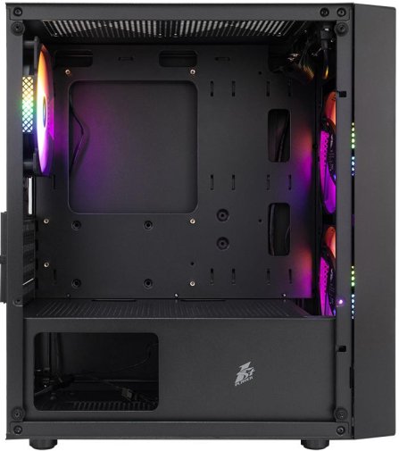 Корпус 1stPlayer BS-2-3F1-BK Black with window