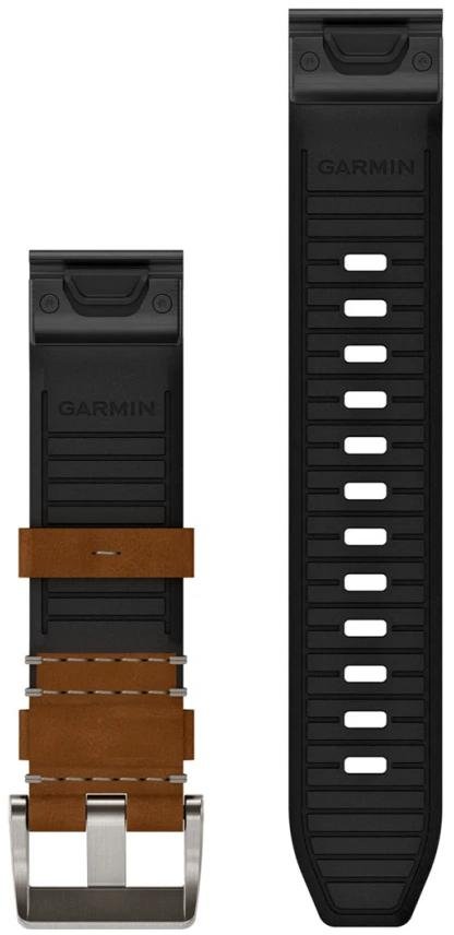 Ремінець Garmin for MARQ Gen 2 - 22mm QuickFit Hybrid Leather Strap Brown/Black (010-13225-08)