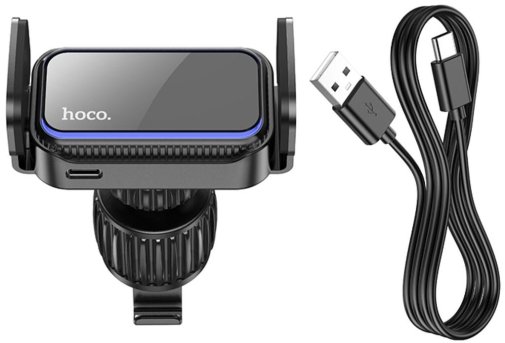 Кріплення для мобільного телефону Hoco CA201 smart electric car holder Black (6931474768803)