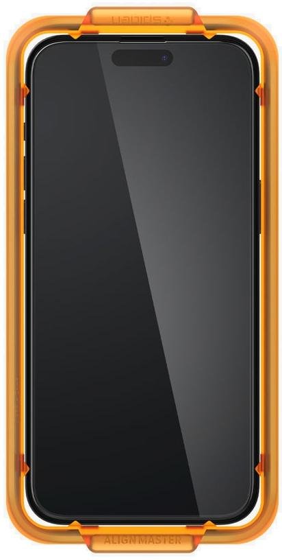 Захисне скло Spigen for Apple iPhone 15 - Glas tR AlignMaster FC Black 2 Pack (AGL06906)