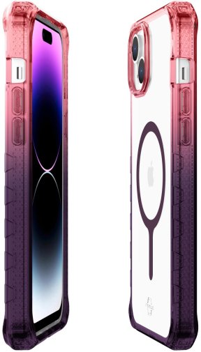 Чохол iTSkins for iPhone 15 Supreme R Prism with MagSafe Light pink and grey (AP5N-SUPMA-LPGR)