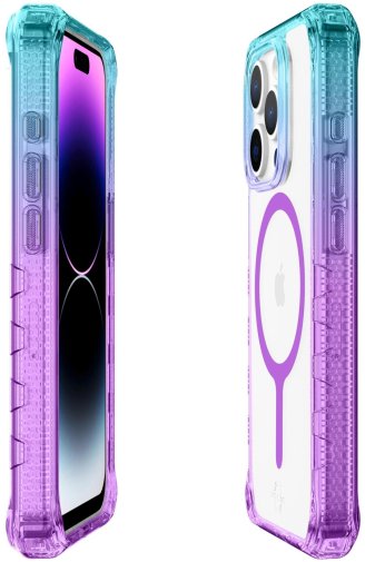 Чохол iTSkins for iPhone 15 Pro Supreme R Prism with MagSafe Light blue and light purple (AP5X-SUPMA-LBLP)