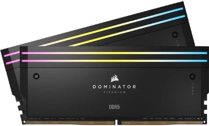 Оперативна пам’ять Corsair Dominator Titanium RGB Black DDR5 2x16GB (CMP32GX5M2B6000C30)