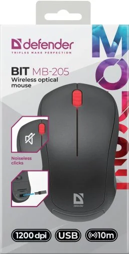 Фото: Миша Defender Bit MB-205 Silent Black (52205) № 11 | KTC