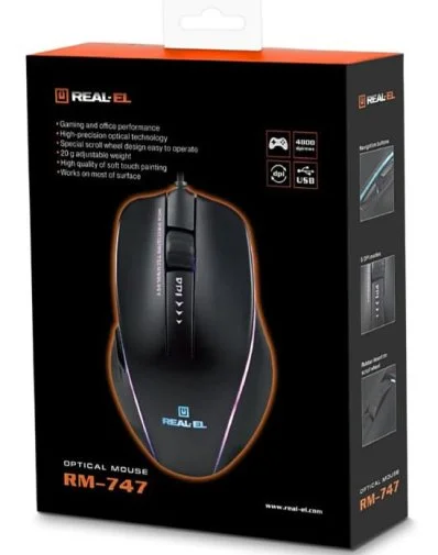 Фото: Миша Real-EL RM-747 Black (EL123200028) № 14 | KTC