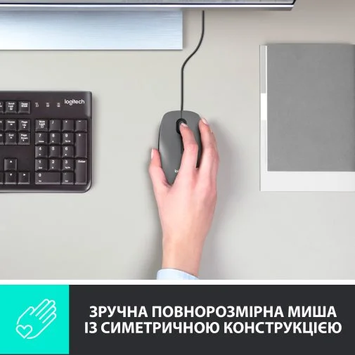 Фото: Миша Logitech M100 USB Black (910-006652) № 12 | KTC