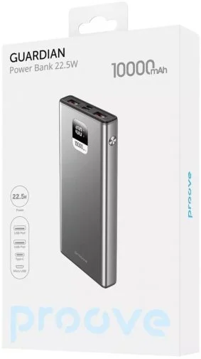 Фото: Батарея універсальна Proove Guardian 10000mAh 22.5W Metal Gray (PBG122210004) № 5 | KTC