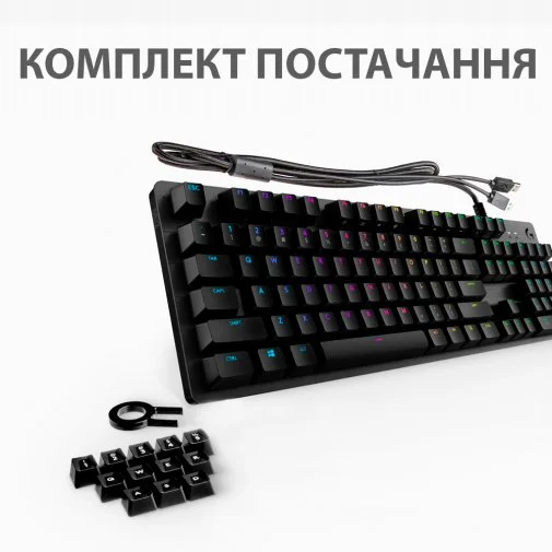 Фото: Клавіатура Logitech G512 Carbon Lightsync RGB Mechanical US GX Blue Black (920-008946) № 17 | KTC