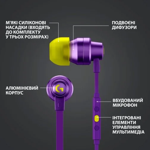 Фото: Навушники Logitech G333 Purple (981-000936) № 22 | KTC