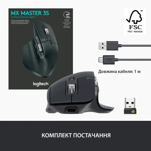 Фото: Миша Logitech MX Master 3S Performance Graphite (910-006559) № 24 | KTC