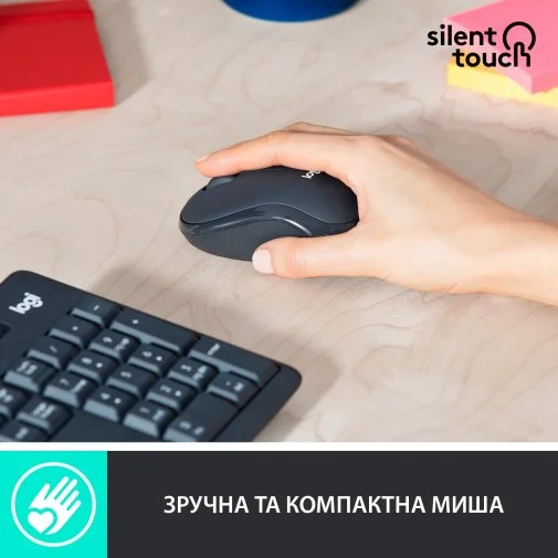 Фото: Комплект клавіатура+миша Logitech MK295 US/UKR Graphite (920-009800) № 21 | KTC