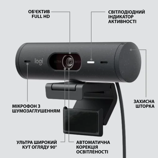 Фото: Web-камера Logitech Brio 500 (960-001422) № 16 | KTC