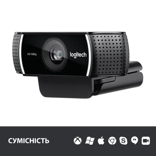 Фото: Web-камера Logitech C922 Pro Stream Black (L960-001088) № 20 | KTC
