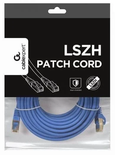 Фото: Патч-корд Cablexpert SFTP RJ45 Cat.6a 15m Blue (PP6A-LSZHCU-B-15M) № 4 | KTC