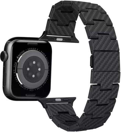 Ремінець Pitaka for Apple Watch 49/45/44mm - Fiber Watch Band Retro Black/Grey (AWB2311)