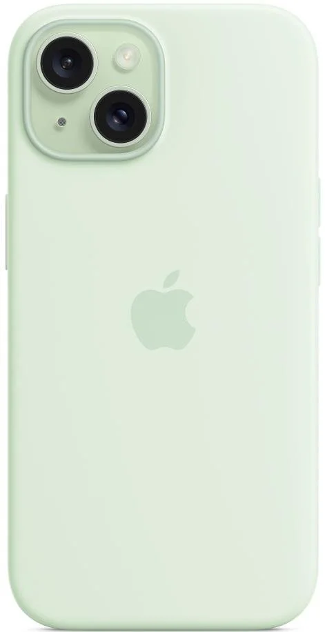 Фото: Чохол Apple for iPhone 15 - Silicone Case with MagSafe Soft Mint (MWNC3) № 10 | KTC