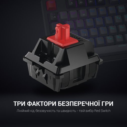 Клавіатура GamePro MK120B Red Switch USB Black (MK120R)