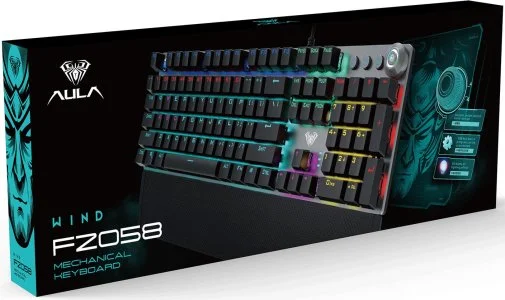 Фото: Клавіатура Aula F2058 Rainbow Mechanical KRGD blue EN/UA Black № 9 | KTC