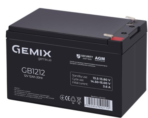 Батарея для ПБЖ Gemix GB1212 AGM Black