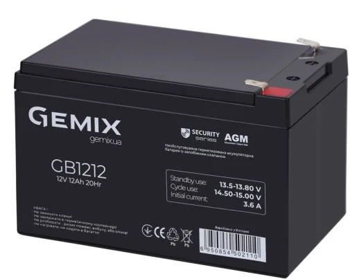 Фото: Батарея для ДБЖ Gemix GB1212 AGM Black № 5 | KTC