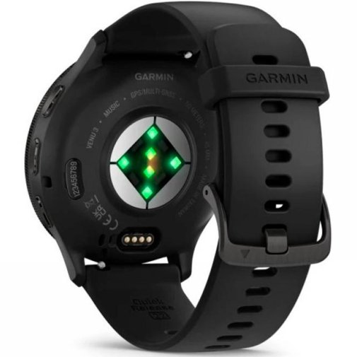 Смарт годинник Garmin Venu 3 Slate Stainless Steel Bezel with Black Case and Silicone Band (010-02784-01)