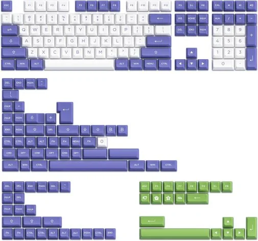 Фото: Набір кейкапів Akko Periwinkle Very Peri Fullset Keycaps (6925758618595) № 9 | KTC