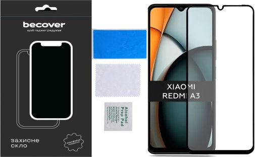 Захисне скло BeCover for Xiaomi Redmi A3 4G - Black (711227)