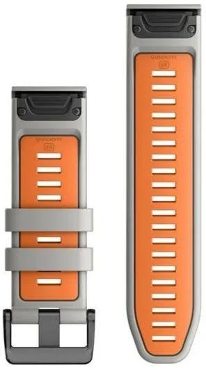Фото: Ремінець Garmin QuickFit - 26mm Fog Gray Orange Silicone (010-13281-02) № 4 | KTC