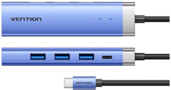 USB-хаб Vention 5in1 100W Blue (TGESB)