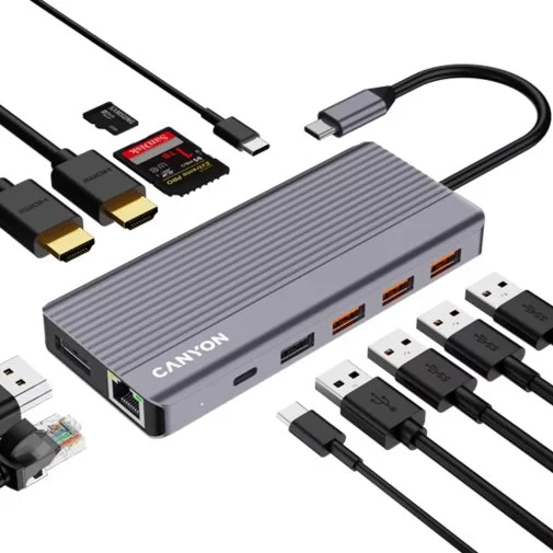 Фото: USB-хаб Canyon DS-16 13in1 Grey (CNS-TDS16) № 9 | KTC