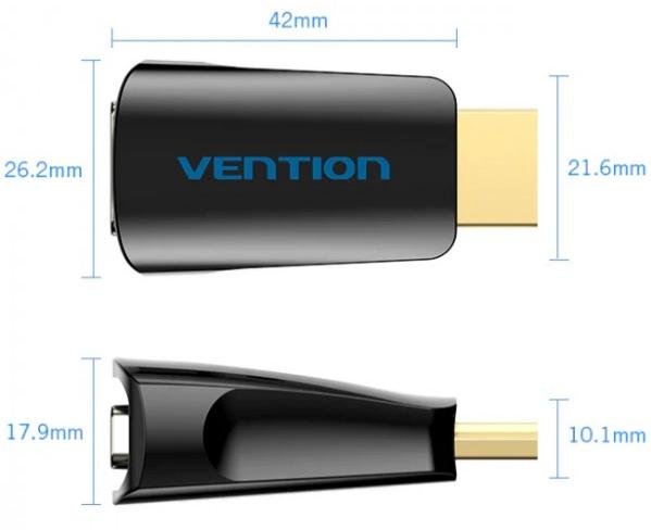 Перехідник Vention 1080P HDMI M / VGA F (AIDB0)