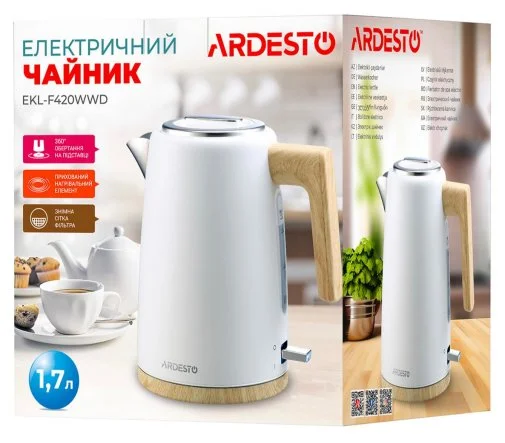 Фото: Електрочайник Ardesto EKL-F420 White (EKL-F420WWD) № 10 | KTC
