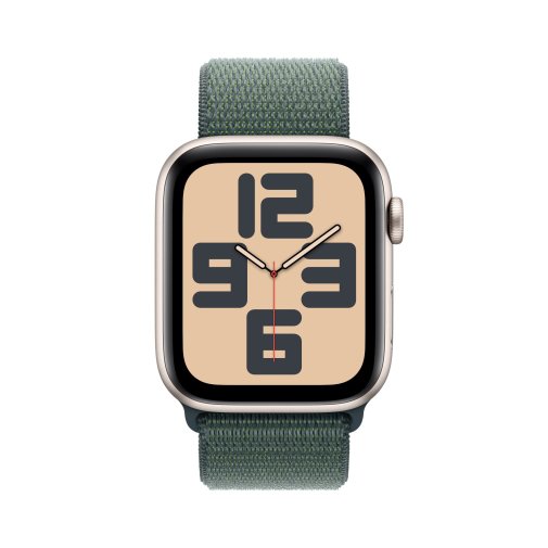 Смарт годинник Apple Watch Series SE 2 2024 GPS 40mm Starlight Aluminium Case with Lake Green Sport Loop (MXEH3)