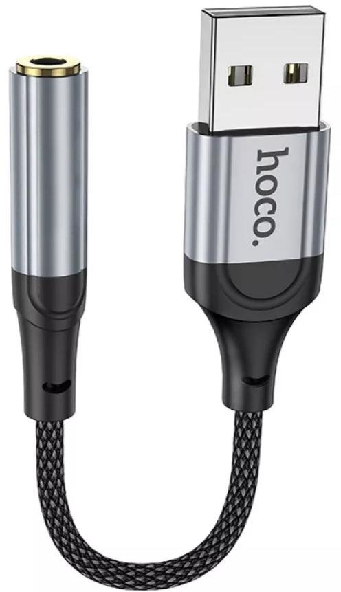 Перехідник Hoco LS36 USB-A / Jack 3.5mm F Black