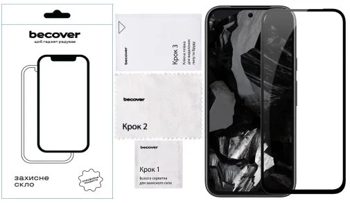 Фото: Захисне скло BeCover for Google Pixel 8a - Black (711663) № 6 | KTC