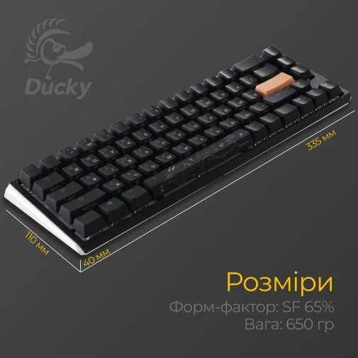Фото: Клавіатура Ducky One 3 SF Cherry MX Red RGB ENG/UKR Black (DKON2167ST-RUAPXCLAWSC1) № 25 | KTC