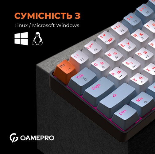  Клавіатура GamePro MK130R RGB Black