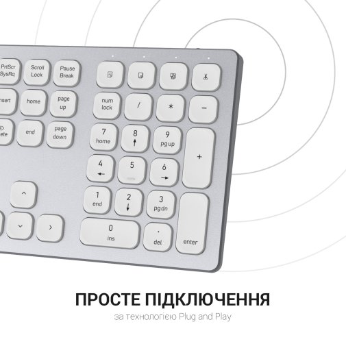 Клавіатура OfficePro SK1550 Wireless White (SK1550W)