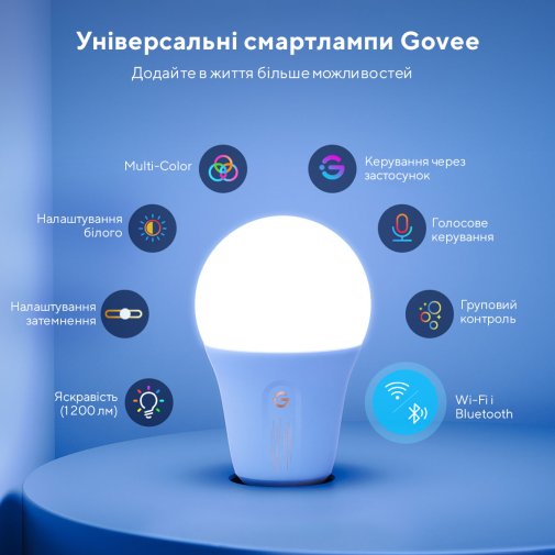 Освітлення Govee H6009 E27 12W 2700-6500K 230V RGB {H60093C1}