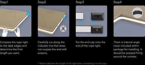 Фото: LED-стрічка Govee H61C3 Neon Gaming Table Light 3m WI-FI/Bluetooth White (H61C33D1) № 31 | KTC