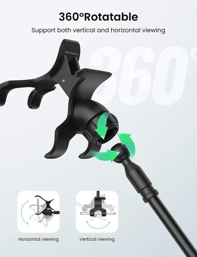Фото: Універсальний тримач UGREEN LP113 Multifunction Phone Clip Stand Black 80906 (LP113/80906) № 10 | KTC