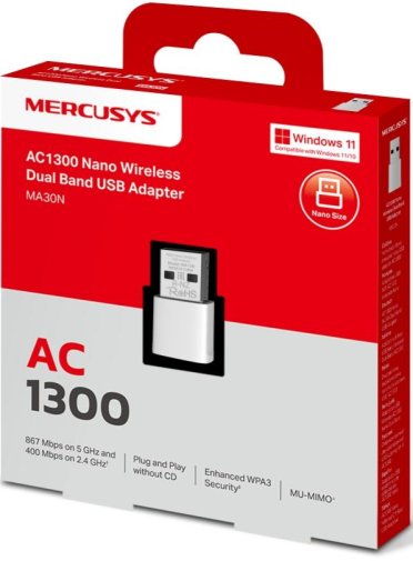 Wi-Fi адаптер Mercusys MA30N