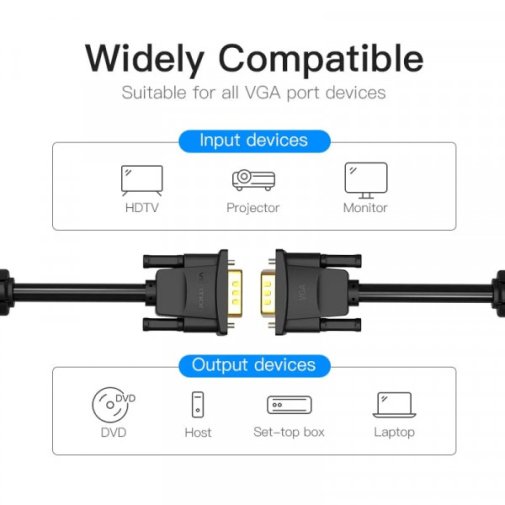 Vention DADBK VGA / VGA 8m Black