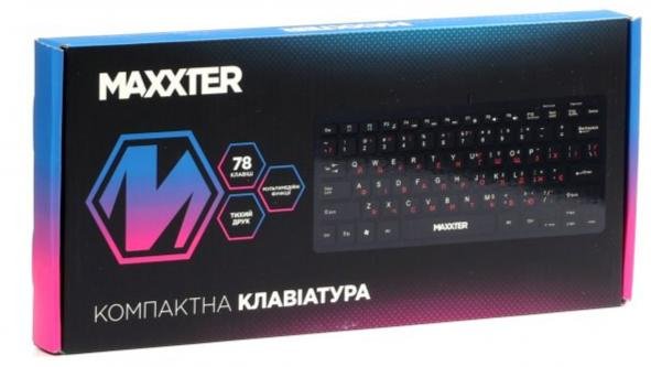 Клавіатура компактна Maxxter KBM-C01B-UA Black