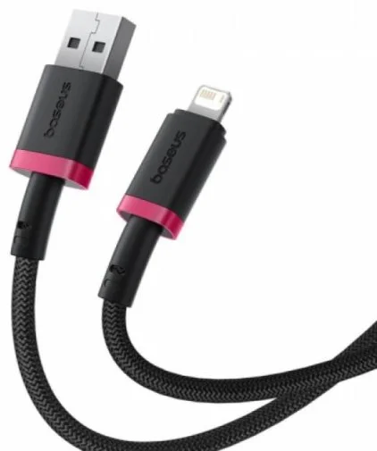 Фото: Кабель Baseus Dura Series 2.4A AM / Lightning 1m Black/red (P10377801U01-01) № 11 | KTC